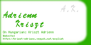 adrienn kriszt business card